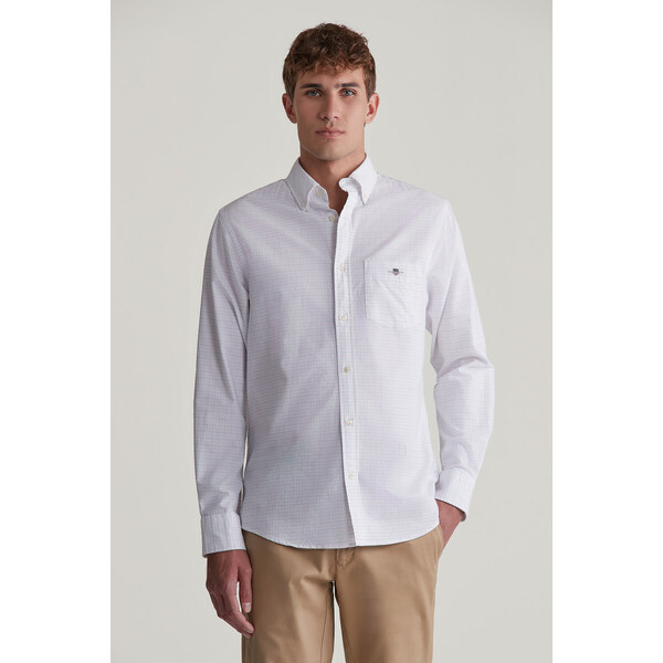 KOŠEĽA GANT REG OXFORD TATTERSALL SHIRT LIGHT PINK 57043209