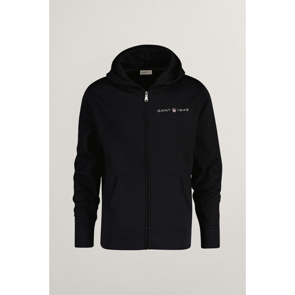 MIKINA GANT PRINTED GRAPHIC FULL ZIP HOODIE BLACK 57043206