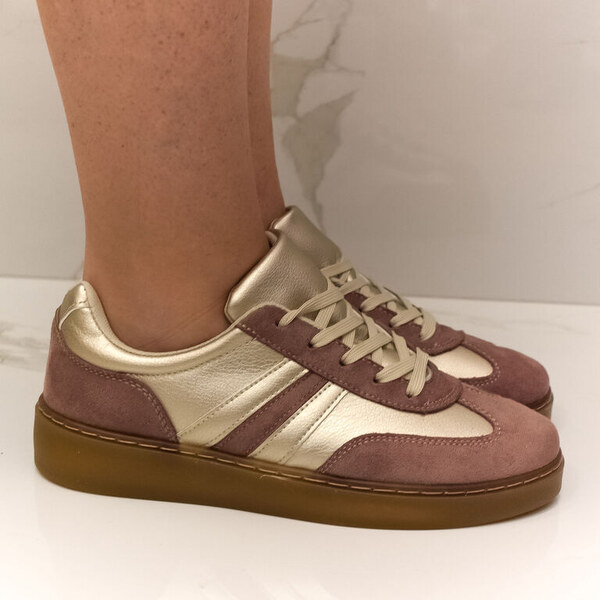 JOHN-C Dámske zlato-ružové tenisky NELLY 57054400