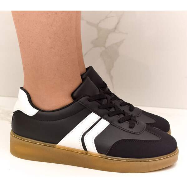 JOHN-C Dámske čierno-biele tenisky IBISA 57054399