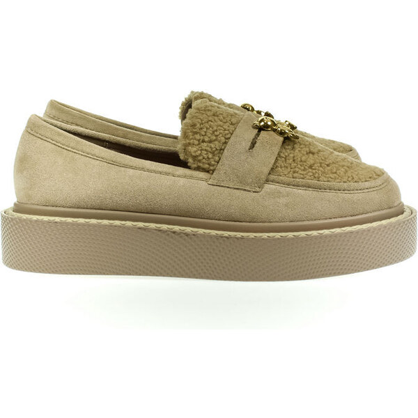 SEASTAR Dámske béžové mokasíny s plyšom Sevilla 57054417