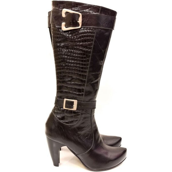 Dámske čierne čižmy TH67 57054455