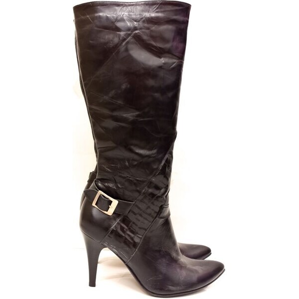 Dámske hnedé čižmy TH66 57054456