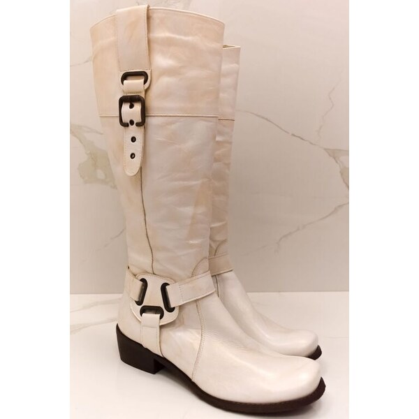 Dámske kožené béžové čižmy TH1 57054499