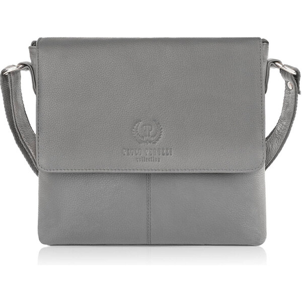 Paolo Peruzzi Dámska kožená kabelka E-28-GR | šedá E-28-GR 57056593