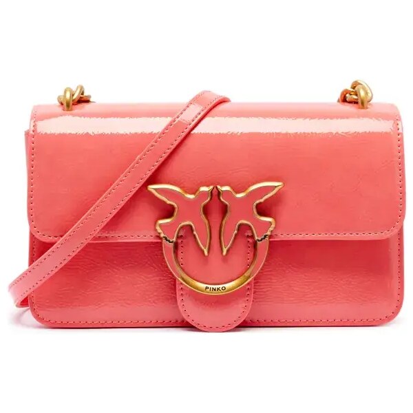 Pinko Kožená kabelka na rameno LOVE ONE MINI LIGHT 57072858