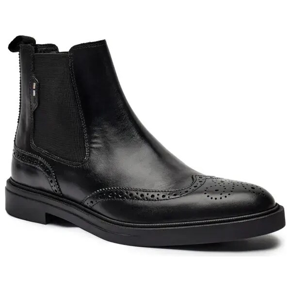 BOSS BLACK Kožené jazdecké topánky Calev 61472122