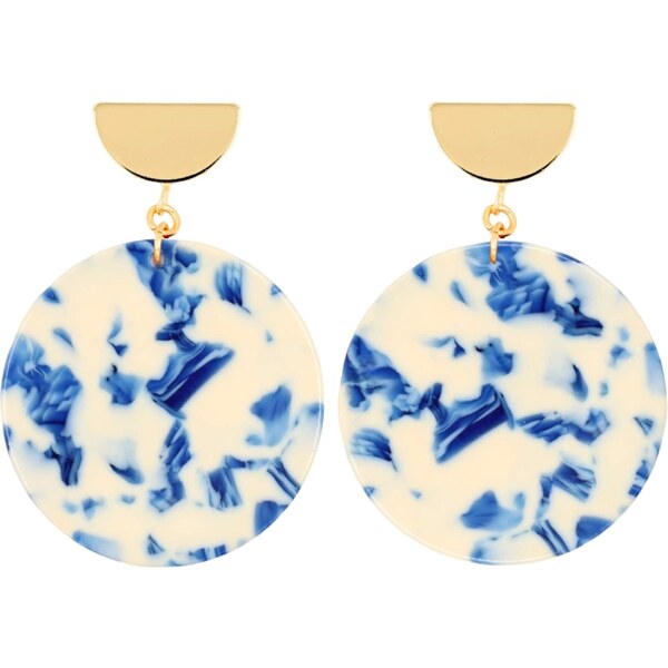 Fräulein Wunder Náušnice Amal azúrová / svetlomodrá / tmavomodrá / 57221311