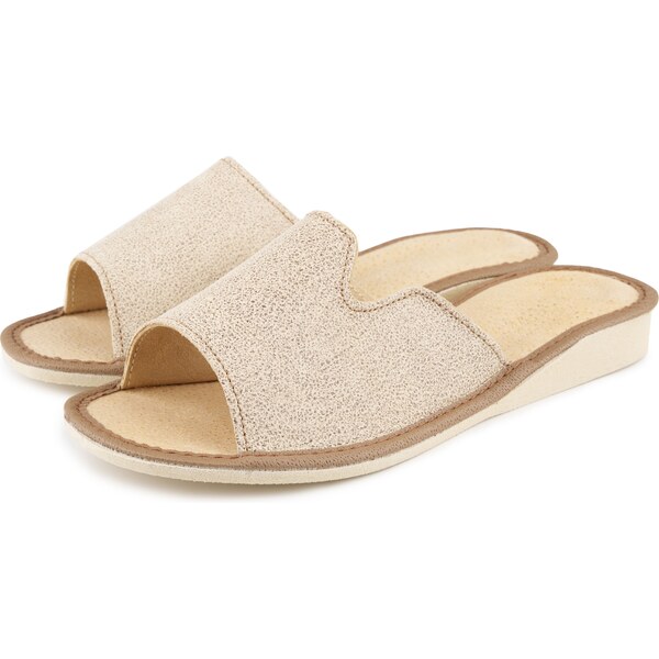 Vlnka Dámske letné kožené papuče bez špičky Darla hnedá veľkosti obuvi 60227360