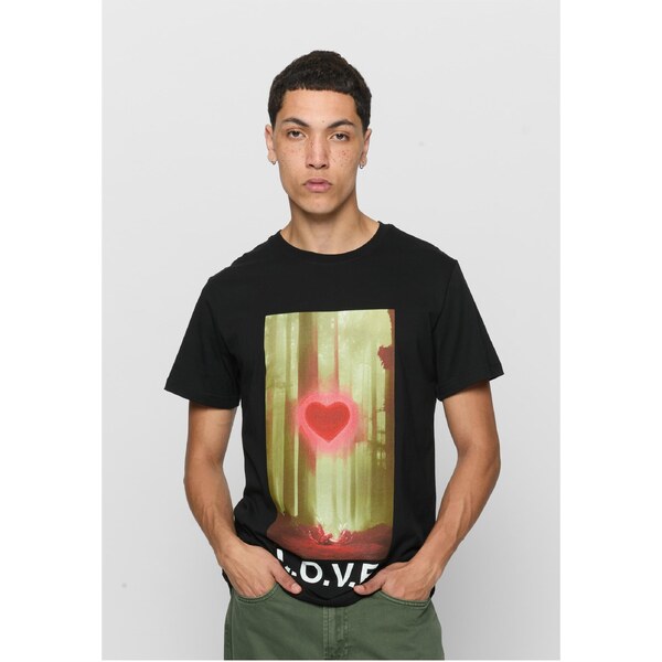Mister Tee Wooden Black T-Shirt Love 57100076