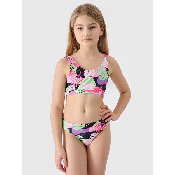 Girls three-piece swimsuit 4F - multicolored 57141760