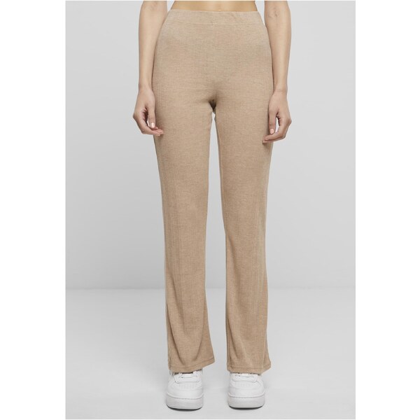 Urban Classics Womens ribbed trousers beige 57143087