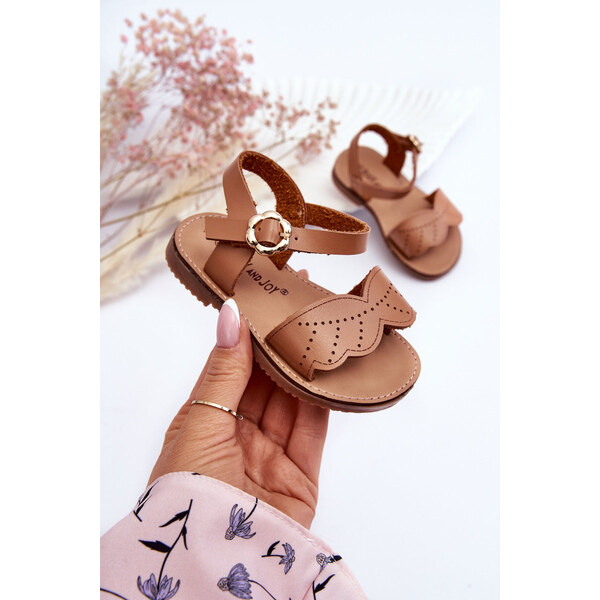 FJ1 Klasické detské hnedé sandále Izzy 50681490