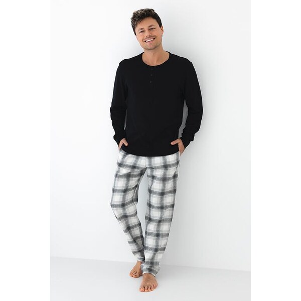 Sensis Zladené pánske pyžamo Charles čierne 57356602