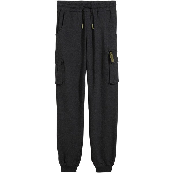 bonprix Tepláky Cargo z mäkkého bavlneného mixu, farba šedá 57185670