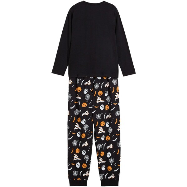 bonprix Pyžamo (2-dielna sada) s mäkkou bio bavlnou, farba čierna 57156962