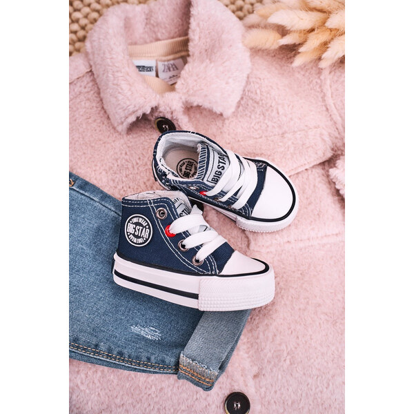 BIG STAR SHOES Detské vysoké tenisky s veľkou hviezdou 58165702