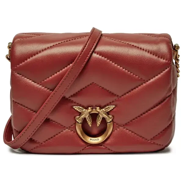 Pinko Kožená kabelka na rameno LOVE CLICK PUFF BABY 57195348