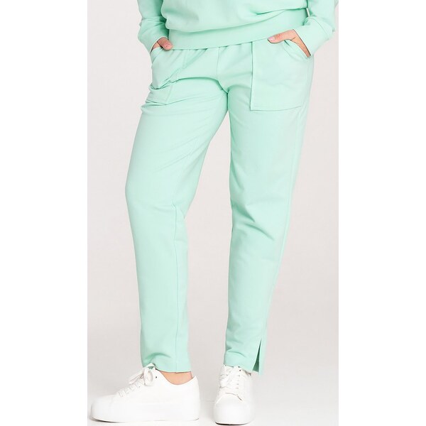 FIGL Mintové bavlnené športové nohavice M1035 Mint 57214393