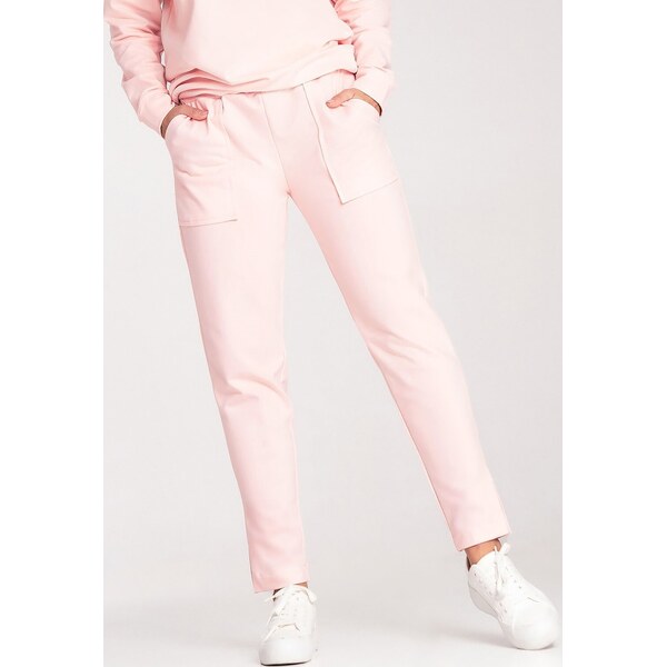 FIGL Svetloružové bavlnené športové nohavice M1035 Light Pink 57214395