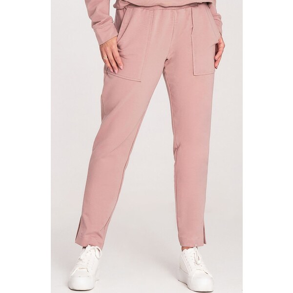 FIGL Tmavoružové bavlnené športové nohavice M1035 Dark rose 57214399