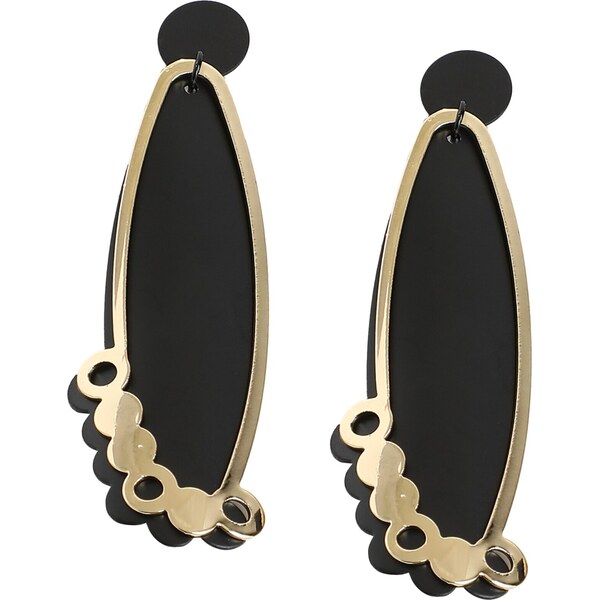 SOHI Náušnice Doris zlatá / čierna 57221647