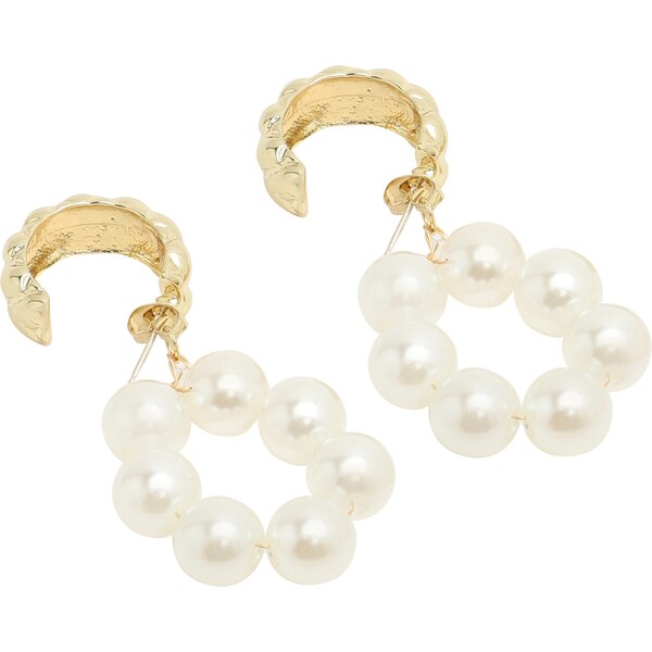 SOHI Náušnice zlatá / biela 57221679