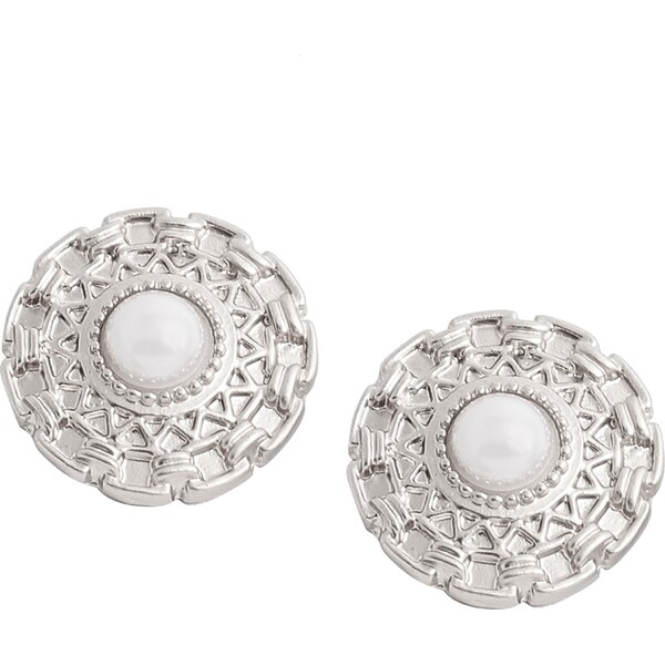 SOHI Náušnice Kath strieborná / šedobiela 57221670