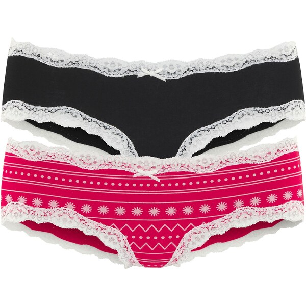 LASCANA Nohavičky krvavo červená / čierna / biela 57222629