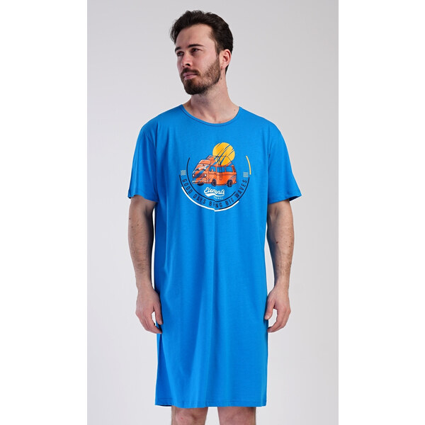 Vienetta MAN Pánska nočná košeľa s krátkym rukávom Adventure 57238123