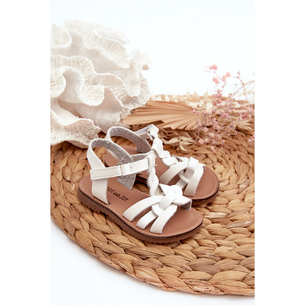 Boto Detské sandále so suchým zipsom biele Marimona 64644055
