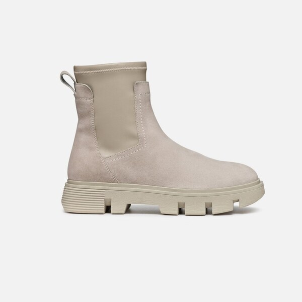 Beige womens ankle boots Geox Vilde - Womens 57236642