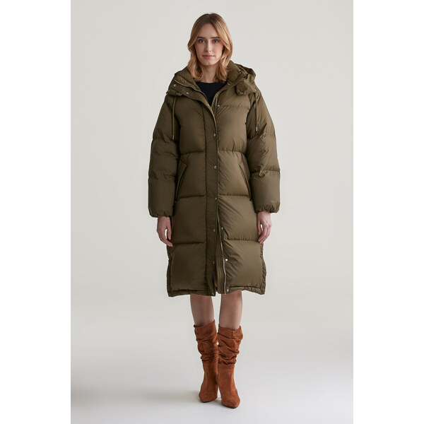 KABÁT GANT FULL LENGTH DOWN COAT DARK CACTUS 57240343