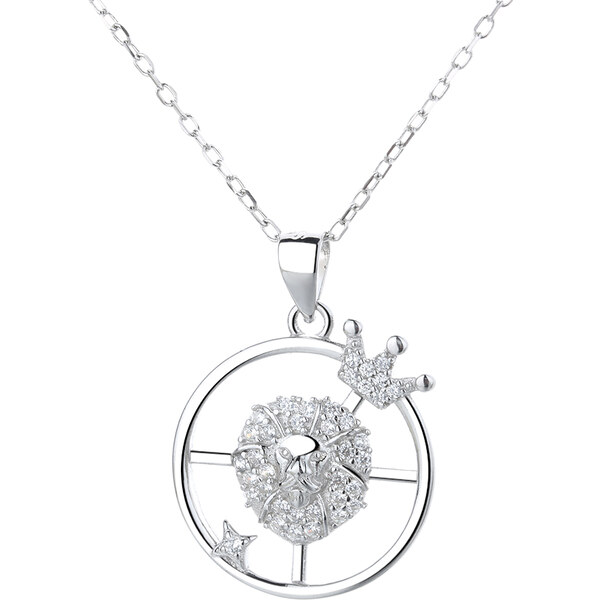 MAJYA Strieborný prívesok s retiazkou so zirkónmi LEV 11084 64582072