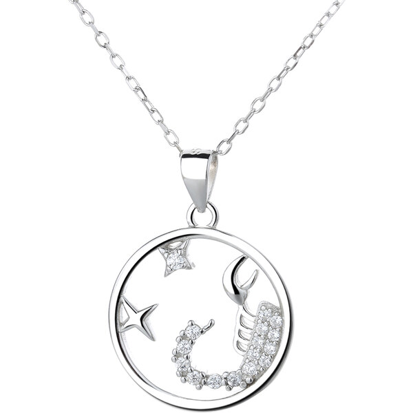 MAJYA Strieborný prívesok s retiazkou so zirkónmi Škorpión 11086 64582074