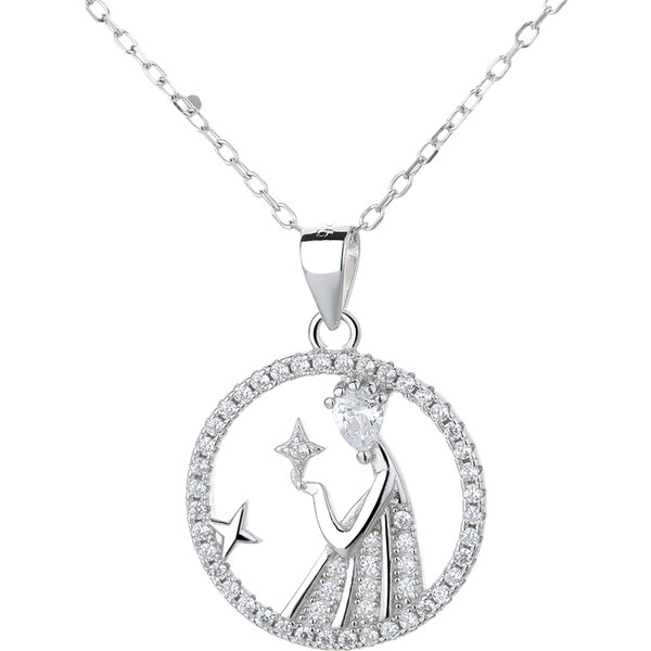 MAJYA Strieborný prívesok s retiazkou so zirkónmi PANNA 11087 64582075