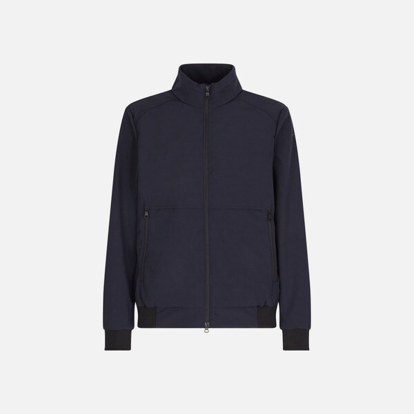 Mens Dark Blue Quilted Jacket Geox Spherica - Mens 57255464