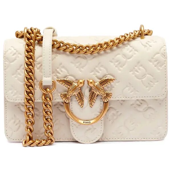 Pinko Kožená kabelka na rameno LOVE ONE MINI 57253855