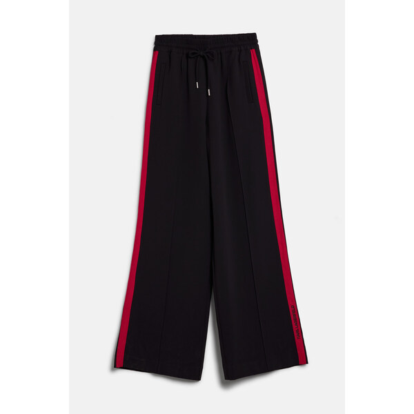 NOHAVICE KARL LAGERFELD TAPED WIDE LEG PANTS 57258318