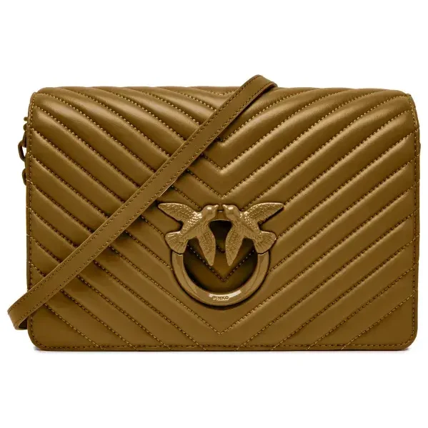 Pinko Kožená kabelka na rameno LOVE CLICK CLASSIC 57275232