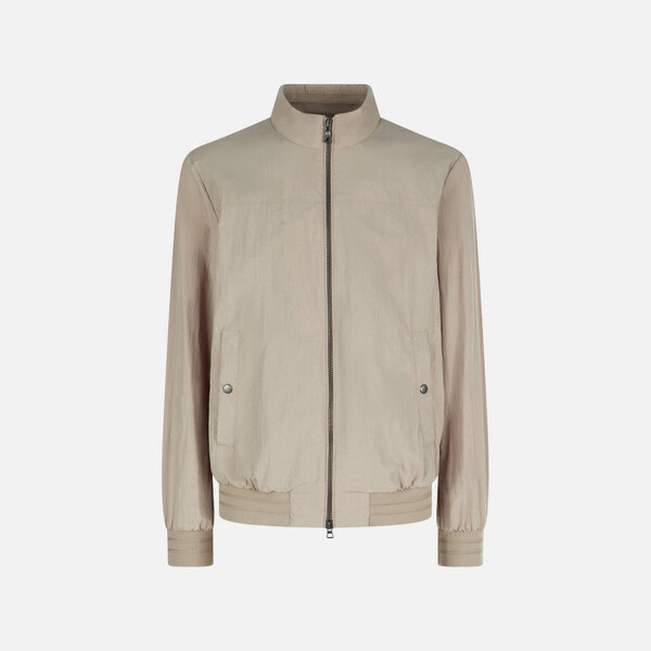 Beige mens jacket Geox Elver - Mens 57276443