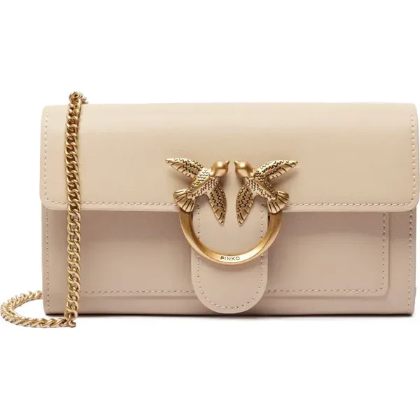 Pinko Kožená kabelka na rameno LOVE ONE 57278323