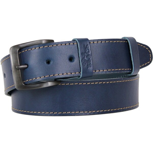 Black Hand Kožený opasok UNI Black Hand 2006-40 modrý 57293803
