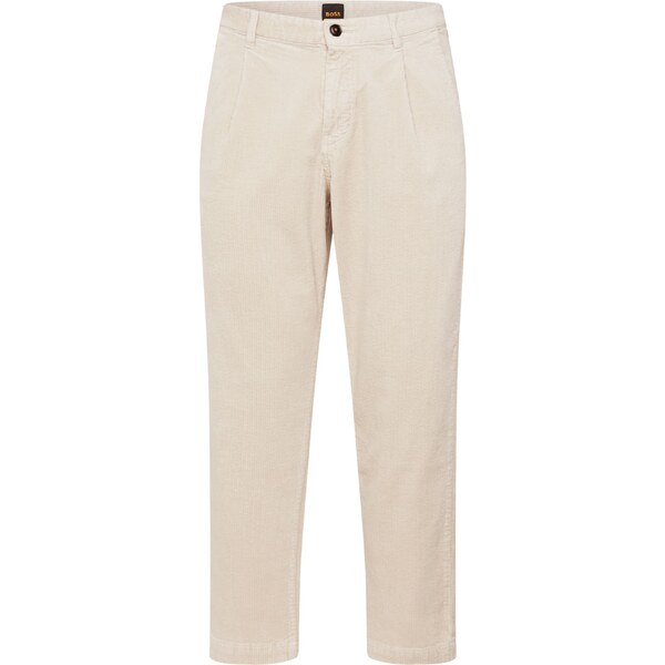 BOSS Plisované nohavice Shyne béžová 57197296