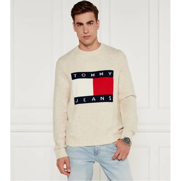 Tommy Jeans Sveter | Regular Fit | s prímesou vlny 57305275