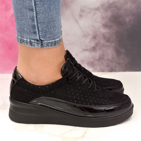 WDE Dámske čierne tenisky LANNA 57314446