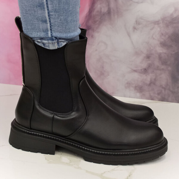 BOSIDO Dámske čierne členkové topánky LAURA 57314462