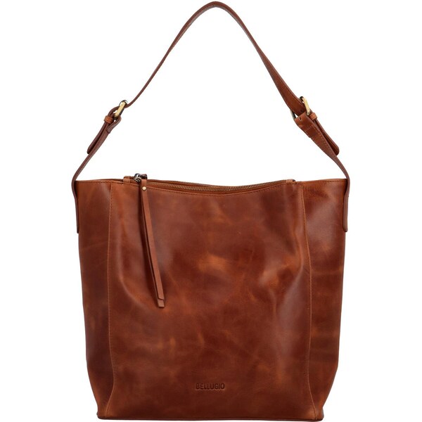 Dámska kožená kabelka na rameno koňaková - Bellugio Kyera koňak 66700191