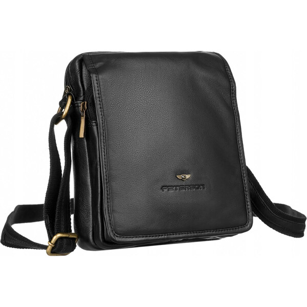 Peterson Pánska kožená crossbody taška čierna (KT219) 59793080
