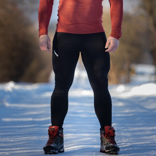 TERMOVEL Čierne funkčné nohavice s priedušnými vsadkami 57938177